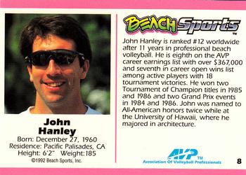 1992 Beach Sports #8 John Hanley Back
